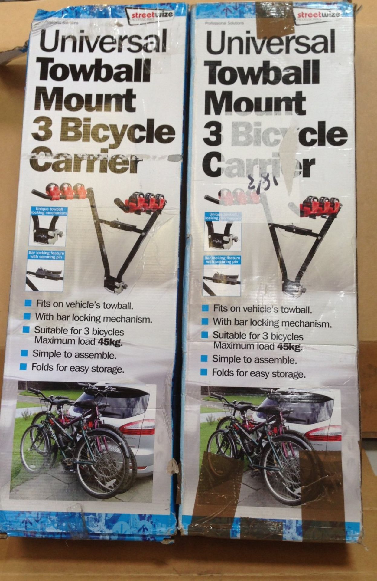 2pcs Universal Towball mount 3 cycle carrier rrp £24.99