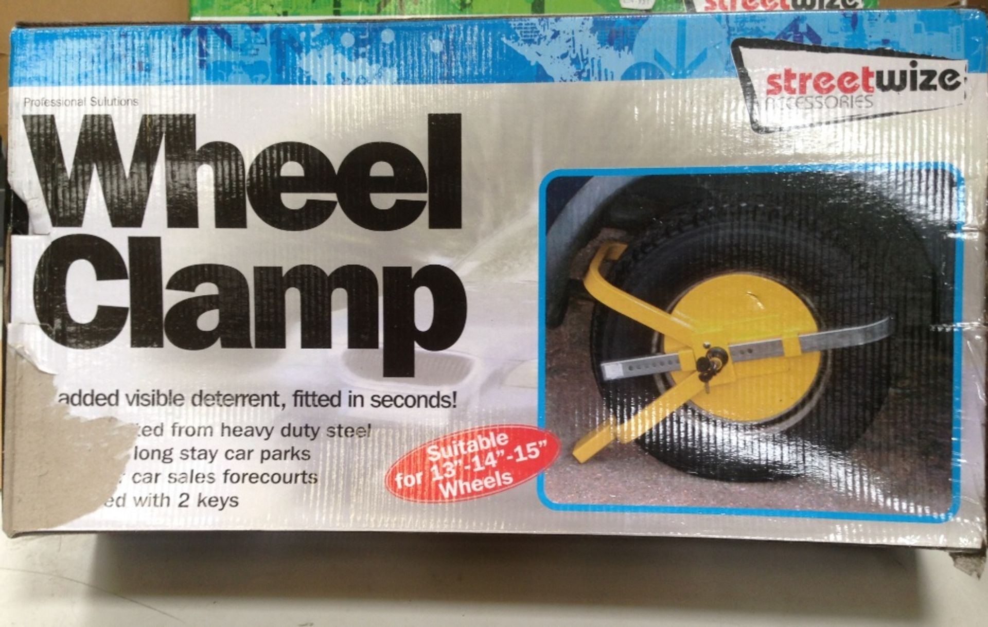 13-15 inch full face wheel clamp unit rrp £39.99