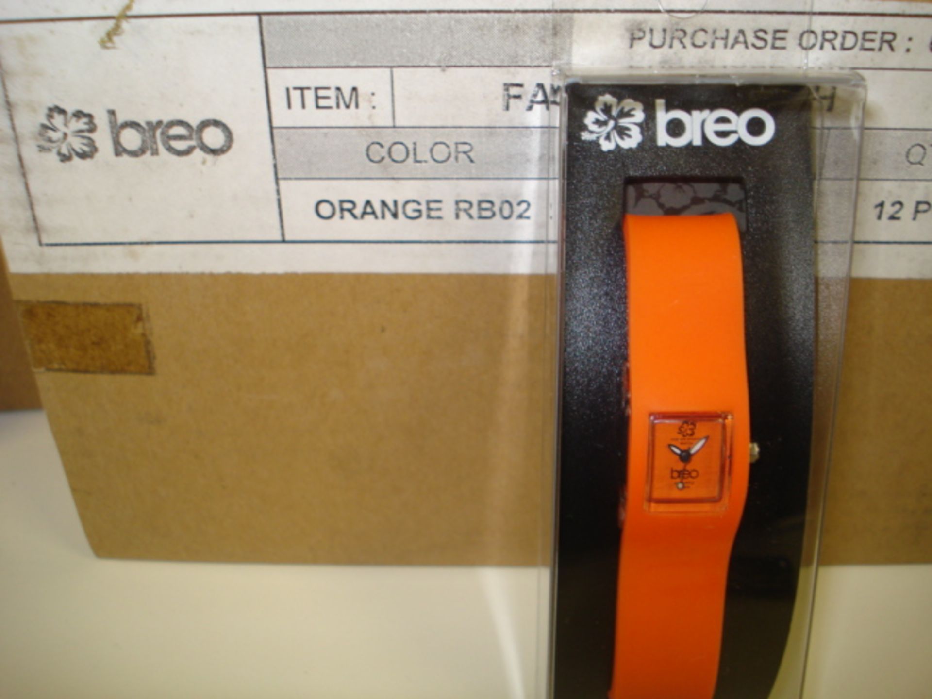 12 x Breo Campos fashion watches in orange