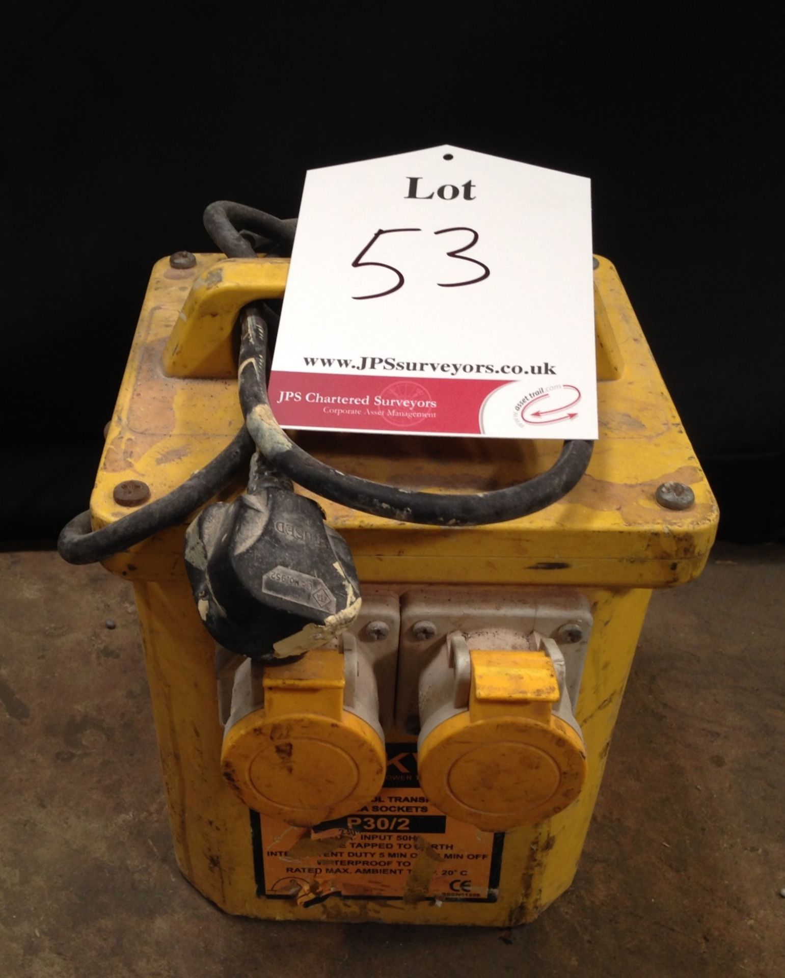 3.3 Kva 110V transformer with twin outfeed sockets