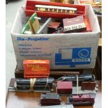 A collection of Hornby & Triang 00 gauge railway to include three locomotives, trackside accessories