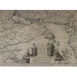 After Pieter van der Aa, an engraved map detailing the coast of Arabia, Persia and India down to