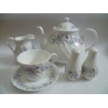 A near complete six place Wedgwood Angela floral patterned tea and dinner service  to include two
