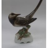 A Rosenthal bird figure of a wagtail impressed to base 'T Karner Bachstelze', 6'' high at tail.