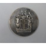 An Icelandic 1930 silver ten Kroner Althing coin commemorating a thousand years of Parliament.