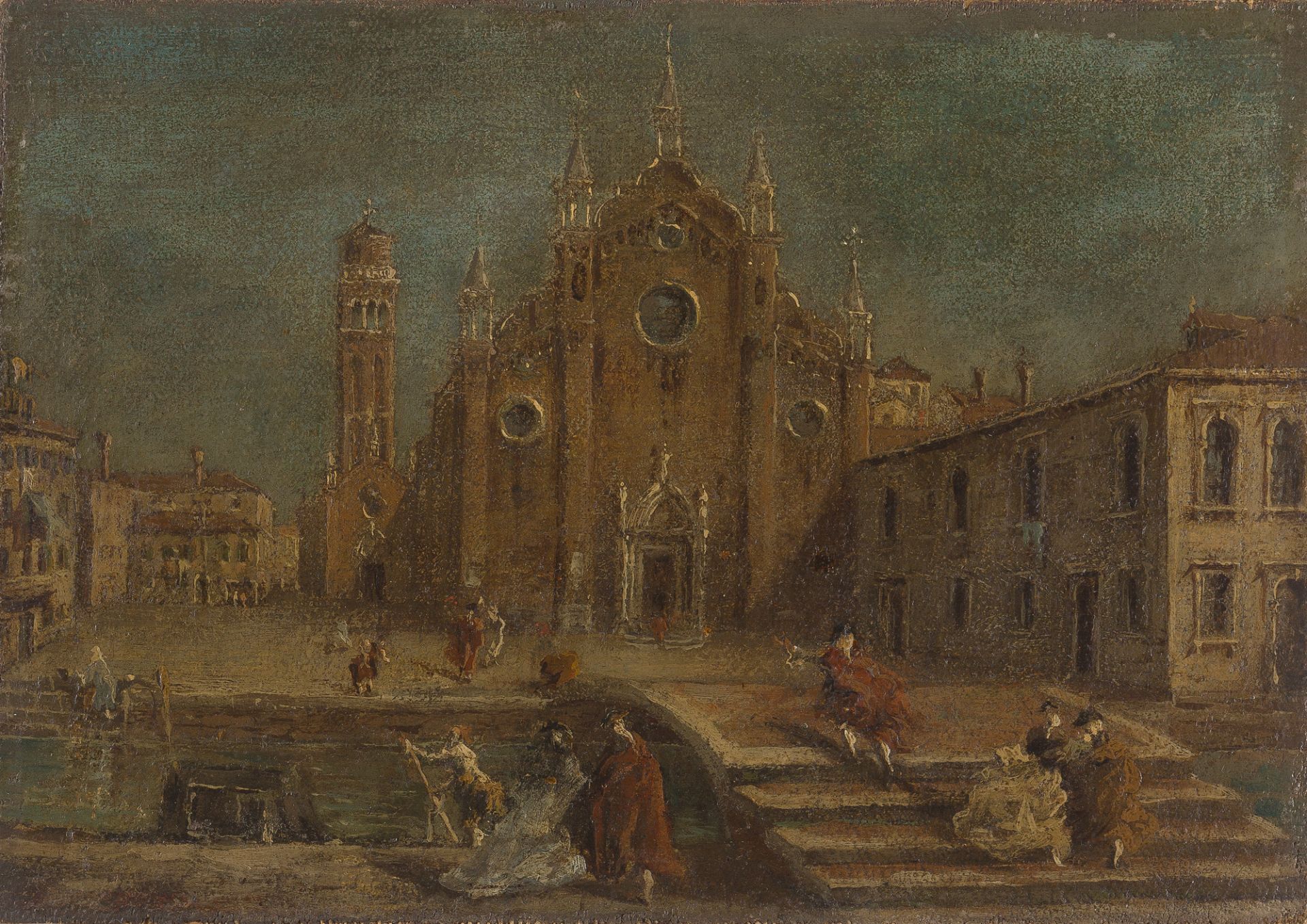 ITALIENISCH


Blick auf die Kirche Santa Maria Gloriosa dei Frari in Venedig.

Öl auf Leinwand,