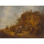 NACH ISAAC VAN OSTADE
1621 - Haarlem - 1649

Dörfliche Szene mit der Schlachtung eines Schweins.

Öl