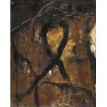 EMIL SCHUMACHER
1912 Hagen/Westfalen - San José/Ibiza 1999

Ankh.

Mischtechnik auf Leinwand. (19)