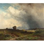 ADOLF HEINRICH LIER
1826 Herrnhut - Wahren 1882

Landschaft mit Heuernte.

Öl auf Leinwand.