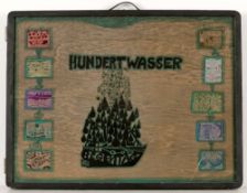 Friedensreich Hundertwasser 1928 Wien - 2000 an Bord Queen Elizabeth II - Holzkoffer "Look at it