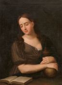 Künstler des Klassizismus - Büßende Maria Magdalena - Öl/Lwd. Doubl. 94 x 72 cm. Rest. Riss.