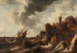 Hendrick Jacobsz. Dubbels 1621 Amsterdam - 1707 Amsterdam attr. - Schiffbruch auf stürmischer