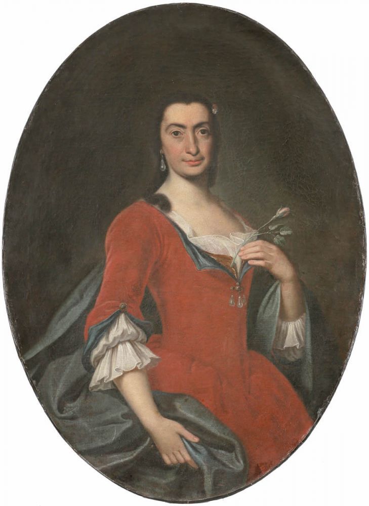 Künstler des 18. Jahrhunderts - Bildnis einer Dame wohl des Hauses Hackelberg-Landau - Öl /Lwd. (
