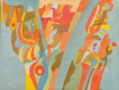 Erich Wegner 1899 Gnoien - 1980 Hannover - Abstrakte Komposition - Aquarell/Papier. 39,5 x 52,5