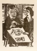 Ernst Ludwig Kirchner1880 Aschaffenburg - 1938 Frauenkirch-Wildboden - "Alte und junge Frau" -
