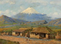 E. MancanKünstler des 20. Jahrhunderts - "Cotopaxi - Ecuador" - Öl/Lwd. 62 x 85 cm. Sign. l. u.: