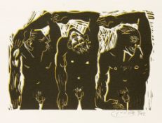 Peter Borowski1956 Castrop-Rauxel - "Schwitzende Männer - Helden der Ferne" - Mappenwerk mit 3