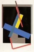 Rudolf Valenta1929 Prag - Komposition II - Farbserigrafie/Papier. 5/15. 87 x 55 cm, 100 x 70 cm.