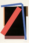Rudolf Valenta1929 Prag - Komposition V - Farbserigrafie/Papier. 17/30. 76 x 61 cm, 99 x 69 cm.