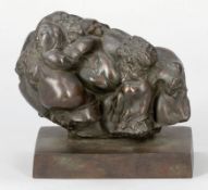 Peter Makolies1936 Königsberg/Ostpreußen - Verschlungene Torsi - Bronze. Braun patiniert. 2/3. H. 14