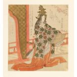 Yashima Gakutei1786 - 1868 - "Hotoke Gozen - Lady Hotoke" - Farbholzschnitt. 20,5 x 18,5 cm. Bez. l.