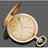 IWC-Savonette mit UhrenketteFa. International Watch Co., Schaffhausen 585er Roségold, gestemp.