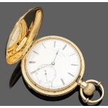 Savonette mit UhrenkettePhiladelphia Watch Company, Eugene Paulus. 750er GG, gestemp. Drei-Deckel-
