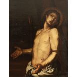 Italienischer Künstler um 1700- Das Martyrium des Hl. Sebastian - Öl/Lwd. Doubl. 104 x 81 cm.