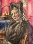 Henri Le Fauconnier1881 Hesdin - 1946 Paris - Bildnis einer Frau mit verschränkten Armen -