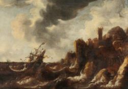Hendrick Jacobsz. Dubbels1621 Amsterdam - 1707 Amsterdam attr. - Schiffbruch auf stürmischer See -