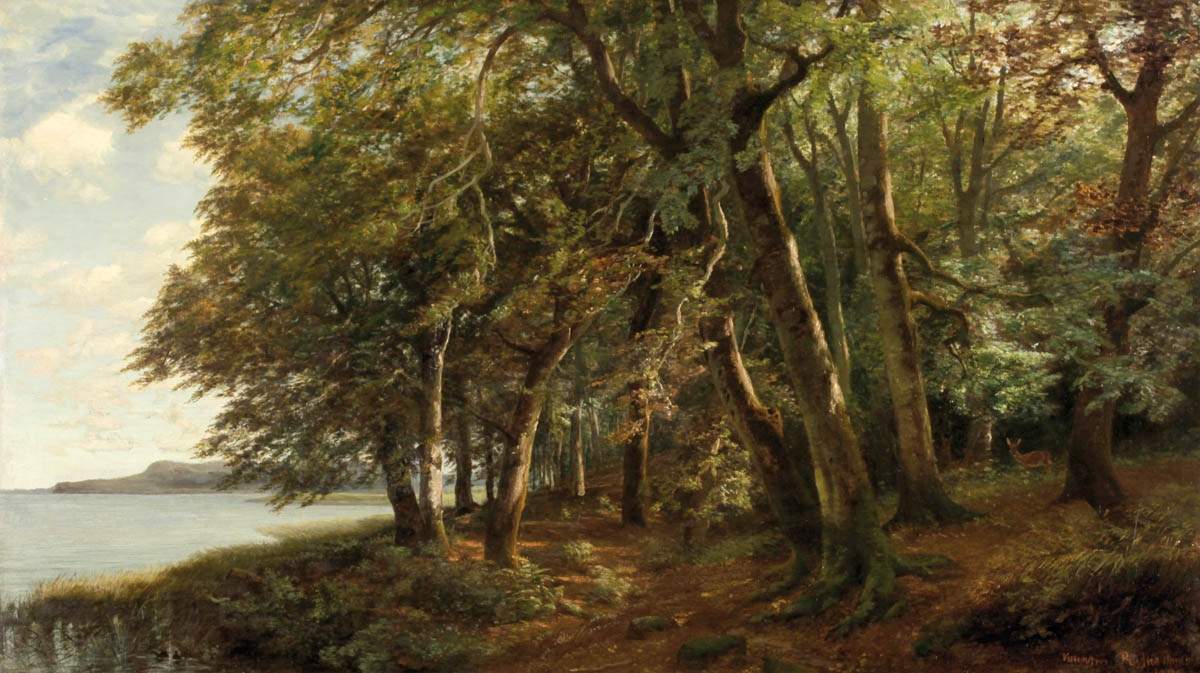 Johann Georg Valentin Ruths1825 Hamburg - 1905 Hamburg - "Holsteinischer Wald" - Öl/Lwd.