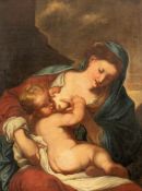 Künstler um 1800- Maria lactans - Öl/Lwd. Doubl. 100 x 75 cm. Rahmen. Rest. bed.