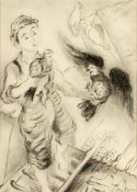 Issachar Ber Ryback1897 Jelisawetgrad - 1935 Paris - Junge mit Vögeln - Graphit und Kohle/Papier. 28