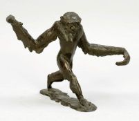 Jochen Ihle1919 Neukölln - 1997 Burgdorf - "Gibbon" - Bronze. Braun patiniert. H. 18,7 cm. Auf der