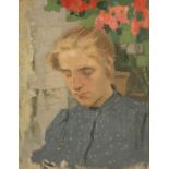 Johann Walter-Kurau1869 Mittau/Kurland - 1932 Berlin - Porträt einer jungen Frau - Öl/Lwd. 45 x 35,5