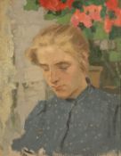 Johann Walter-Kurau1869 Mittau/Kurland - 1932 Berlin - Porträt einer jungen Frau - Öl/Lwd. 45 x 35,5