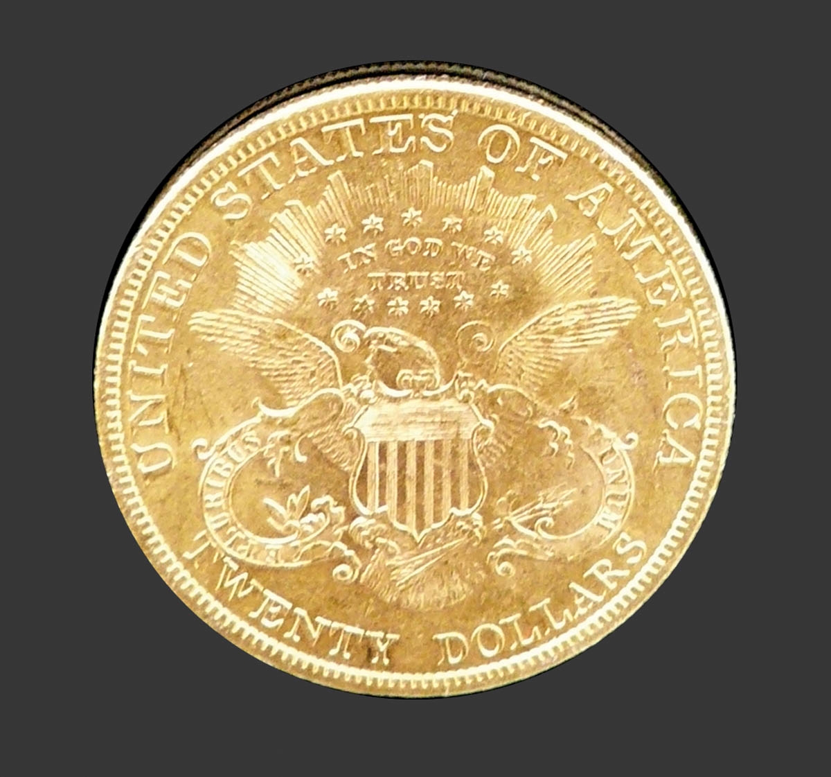 20 DollarUSA, 1895. 900er GG. D. 34 mm. Gew. 33,43 g. SS. Vs. Liberty mit Jahreszahl. Rs. Adler - Image 2 of 2