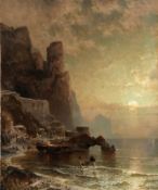 Franz Richard Unterberger1838 Innsbruck - 1902 Neuilly-sur-Seine - Die Küste von Amalfi - Öl/Lwd.