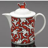 KaffeekanneEntwurf von Keith Haring (1958-1990) für Villeroy & Boch, Mettlach 1991. - A Piece of Art