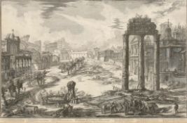 Giovanni Battista Piranesi1720 Mogliano - 1778 Rom - "Veduta di Campo Vaccino" - Kupferstich.