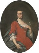 Künstler des 18. Jahrhunderts- Bildnis einer Dame wohl des Hauses Hackelberg-Landau - Öl /Lwd. (