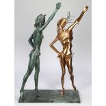 Salvador Dalí1904 Figueras - 1989 Figueras - "Hommage à Terpsichore" - Bronze (2). Olivgrün