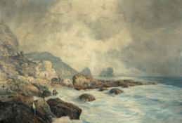 Rudolf Hermanns1860 Celle - 1935 Hannover - "Capri: Marina Piccola" - Öl/Lwd. 91,5 x 132 cm. Sign.