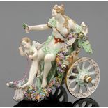 Figurengruppe: Venus mit Amor im Muschelwagen mit TaubenpaarKönigliche Porzellan Manufaktur, Meissen