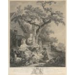 Jean Baptist TilliardParis 1740 - 1813 - "Le Reveill des Enfans" - Kupferstich. 43 x 36 cm.52 x 42