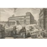 Giovanni Battista Piranesi1720 Mogliano - 1778 Rom - "Veduta  della Piazza di Monte Cavallo" -