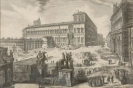 Giovanni Battista Piranesi1720 Mogliano - 1778 Rom - "Veduta  della Piazza di Monte Cavallo" -