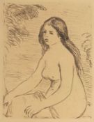 Pierre-Auguste Renoir1841 Limoges - 1919 Cagnes - "Femme nue assise" - Radierung/Papier. 18,5 x 14