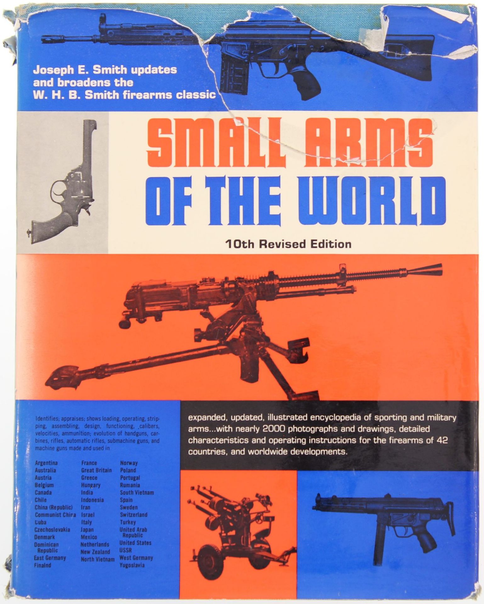 Buch Small Arms of the World von W.H.B. Smith. Auflage 1973, Beinhaltet Waffentechnische