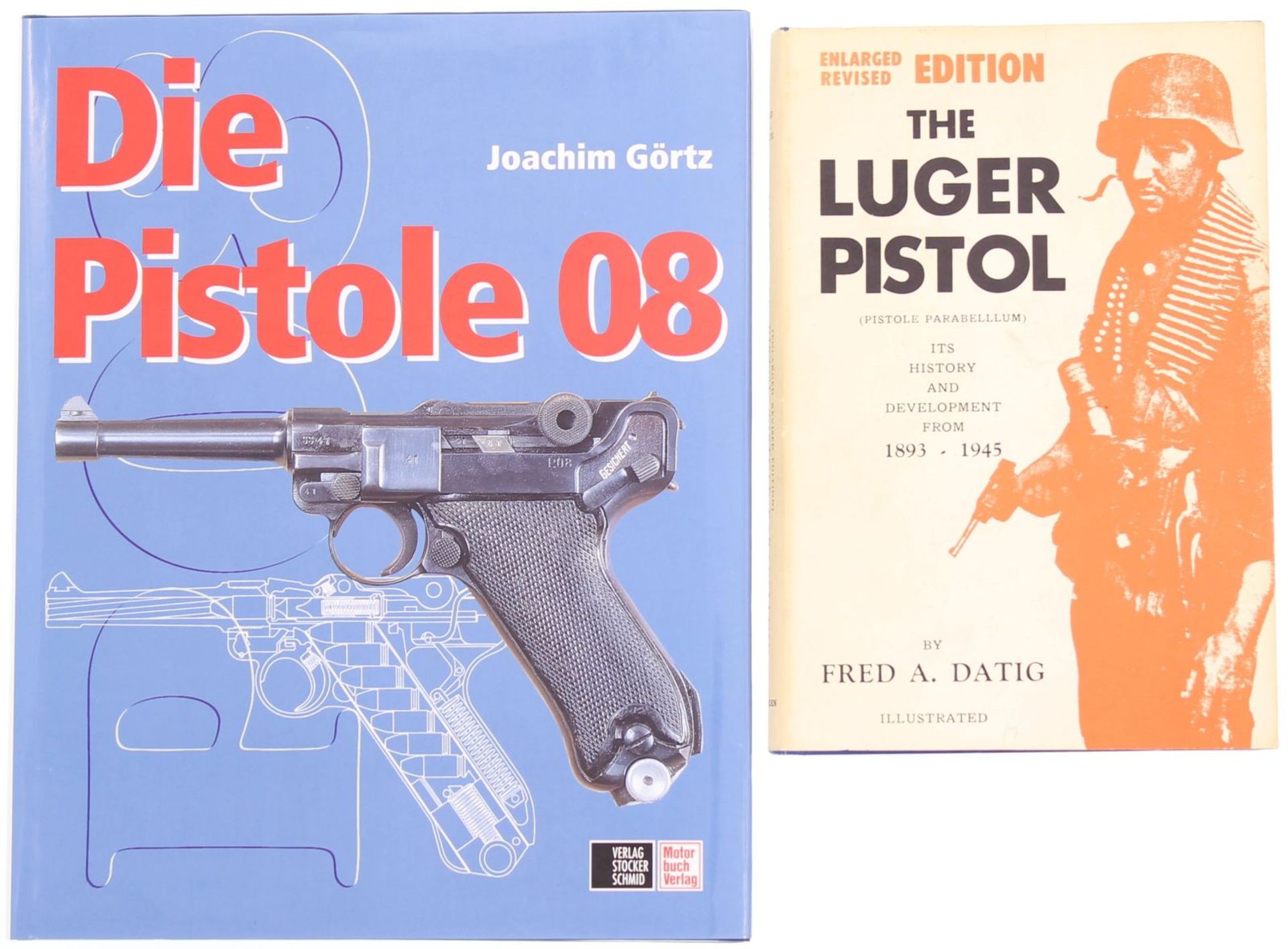 Konvolut von 2 Büchern: 1. The Luger Pistol von Fred A. Datig, 2. Die Pistole 08 von Joachim